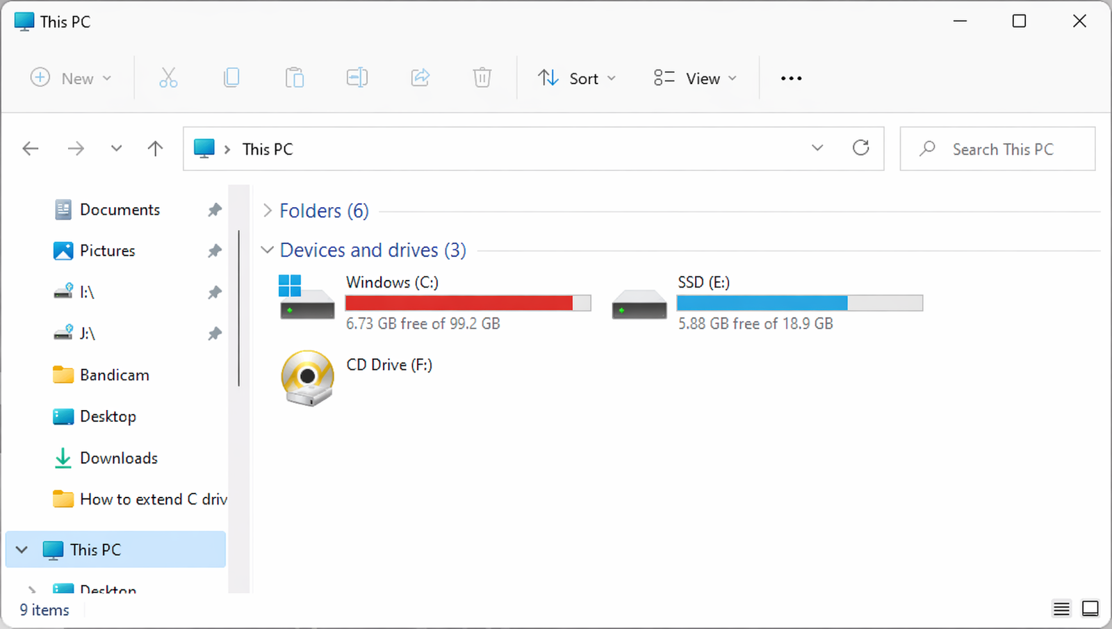 Extend C drive Using Minitool