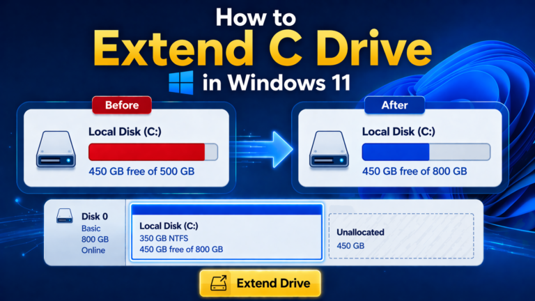 How to extend C drive