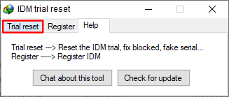 IDM Trial Reset