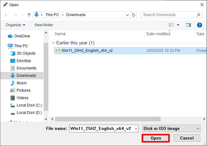 Bootable USB Using Rufus (ISO file)